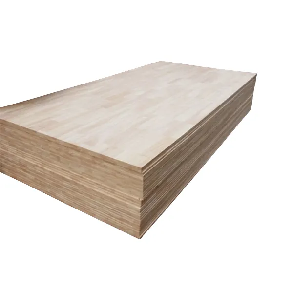 Tablero de madera de caucho con bordes encolados